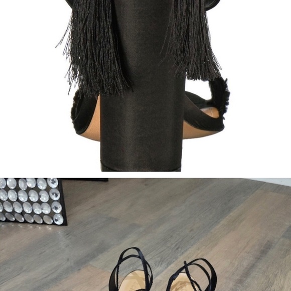 Super Sexy Schutz Tassel tie around black heels - Picture 3 of 3